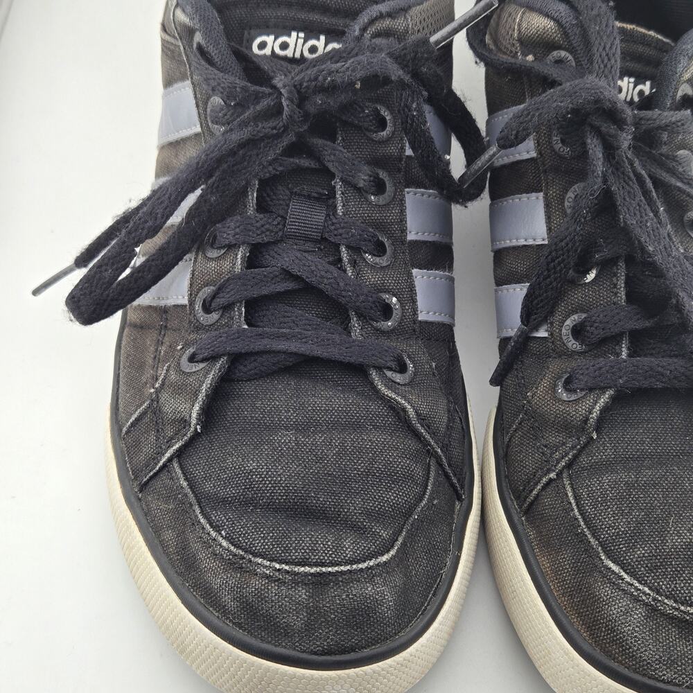 Adidas NEO Mens Size 10 Black Canvas Low Top Sneakers Skate Shoes F38133 11/13 - Picture 11 of 14